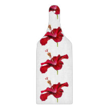 Seitenansicht der Blume des roten Hibiskus