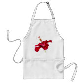 Seitenansicht der Blume des roten Hibiskus Schürze (Vorne)