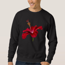 Seitenansicht der Blume des roten Hibiskus Sweatshirt