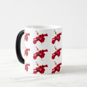 Seitenansicht der Blume des roten Hibiskus Verwandlungstasse (Vorderseite Links)