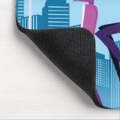 Seitenansicht der Frau mit Geschenken auf Roller Mousepad (Ecke)