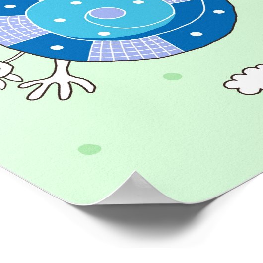 Seitenansicht der Kinder, die auf einem Zweig spie Poster (Ecke)