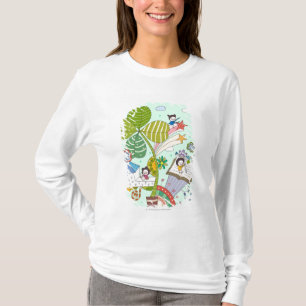 Seitenansicht der Kinder, die durch eingemachte T-Shirt