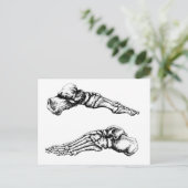 Seitenansicht der Knochen der Füße Postkarte (Stehend Vorderseite)