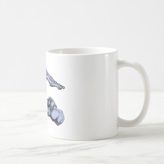 Seitenansicht der Knochen der Füße - tief Blau Kaffeetasse (Rechts)