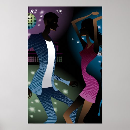 Seitenansicht der Menschen, die mit Mikrofon tanze Poster (Vorne)