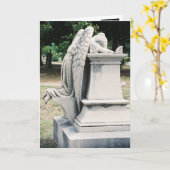 Seitenansicht der waschenden Angel-Karte Karte (Gelbe Blume)