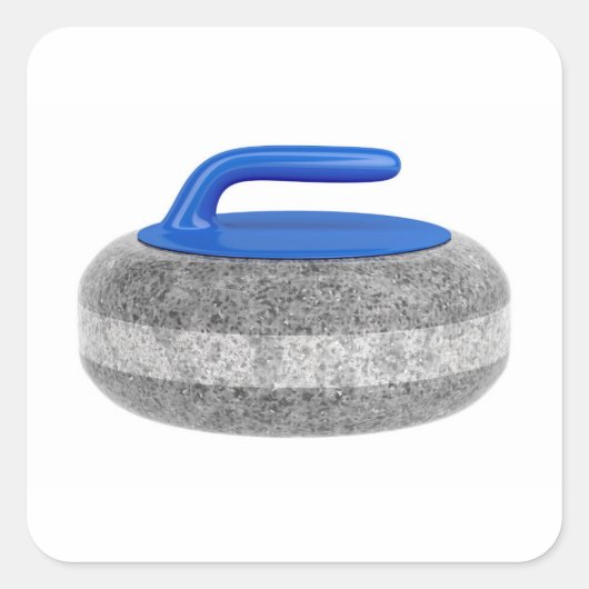 Seitenansicht des Eiskies Quadratischer Aufkleber (Vorderseite)