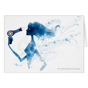 Seitenansicht des Frauenschlages langes Haar