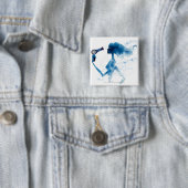 Seitenansicht des Frauenschlages langes Haar Button (Beispiel)