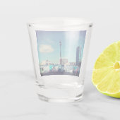 Seitenansicht des Hochblocks Schnapsglas (Rückseite)