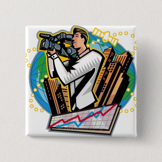 Seitenansicht des Mannschießens Button (Vorderseite)