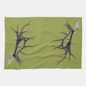 Seitenansicht des Stier-Elchschädels Geschirrtuch (Horizontal)