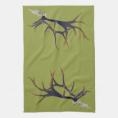 Seitenansicht des Stier-Elchschädels Geschirrtuch (Vertikal)