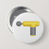 Seitenansicht einer gelben Massagemaschine Button (Vorne & Hinten)