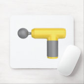 Seitenansicht einer gelben Massagpistole Mousepad (Mit Mouse)