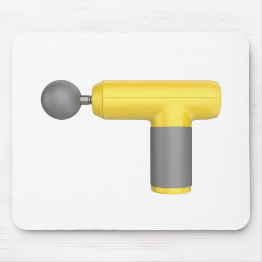 Seitenansicht einer gelben Massagpistole Mousepad (Vorne)