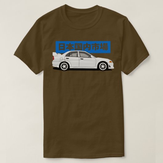 Seitenansicht Lancer Evo6 T-Shirt (Design vorne)
