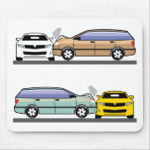 SeitenAutounfall Mousepad (Vorne)