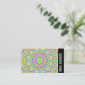 Seitenband - Farbiges Kaleidoskop 02 Visitenkarte (Stehend Vorderseite)