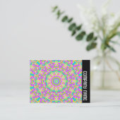 Seitenband - Farbiges Kaleidoskop 03 Visitenkarte (Stehend Vorderseite)