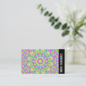 Seitenband - Farbiges Kaleidoskop 07 Visitenkarte (Stehend Vorderseite)