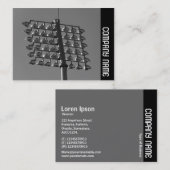 Seitenband - Flutlichter (B&W) Visitenkarte (Vorne/Hinten)