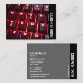 Seitenband - glühende Tastatur Visitenkarte (Vorne/Hinten)