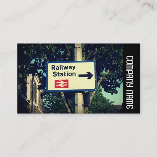 Seitenband - Station-Zeichen Visitenkarte (Vorderseite)