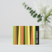 Seitenband - unregelmäßige Streifen Visitenkarte (Stehend Vorderseite)