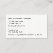 Seitenbau moderne zwei visitenkarte (Rückseite)