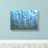 Seitenbaum blaue Hintergrundbeleuchtung Leinwand w (Insitu (Holzboden))