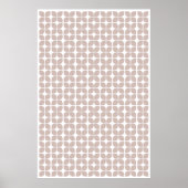 Seitenbeige des geometrischen Leaf-Musters Poster (Vorne)