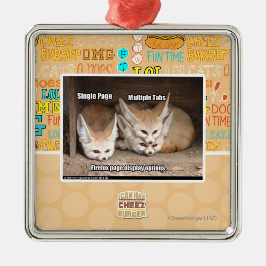 Seitendarstellungswahlen Ornament Aus Metall (Vorne)