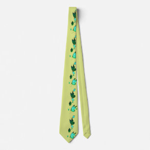 Seitendruck Blumen und Schmetterling Krawatte