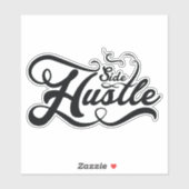 Seitenhustle | Schwarz | Klar Aufkleber (Blatt)