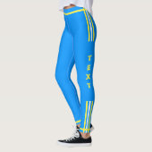 Seitenleiste Blau Leggings für Text und Farben (Links)