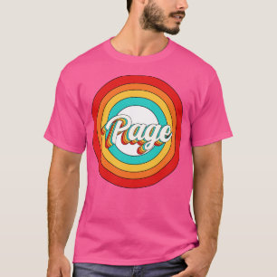 Seitenname-Shirt Vintage-Seite Kreis T-Shirt