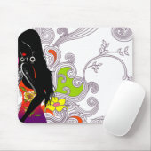 Seitenprofil einer Frauenaufstellung Mousepad (Mit Mouse)