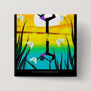 Seitenprofil eines übenden Yoga der Frau Button