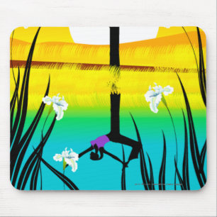 Seitenprofil eines übenden Yoga der Frau Mousepad