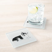 Seitenprofil-Pause Glasuntersetzer (Schrägansicht)