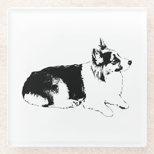 Seitenprofil-Pause Glasuntersetzer (Vorderseite)