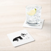 Seitenprofil-Pause Rechteckiger Pappuntersetzer (Vor Ort)