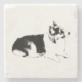 Seitenprofil-Pause Steinuntersetzer (Vorderseite)