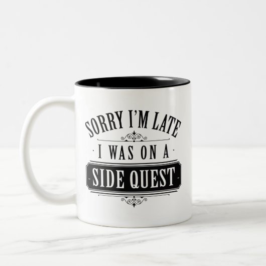 Seitenquest Zweifarbige Tasse (Links)