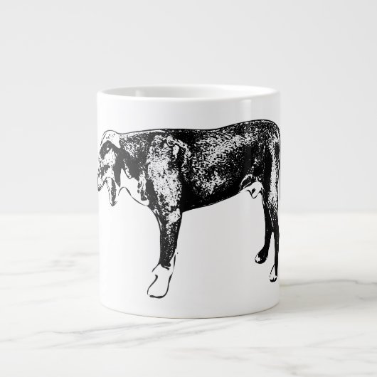 Seitenständer - Pitbull-Mix in Tinte Jumbo-Tasse (Vorderseite)