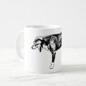 Seitenständer - Pitbull-Mix in Tinte Kaffeetasse (Vorderseite Links)
