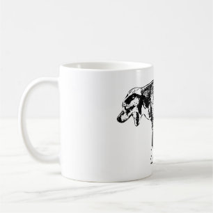 Seitenständer - Pitbull-Mix in Tinte Kaffeetasse