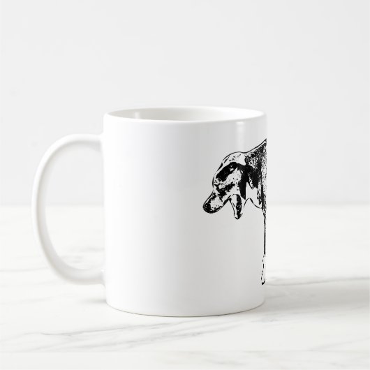 Seitenständer - Pitbull-Mix in Tinte Kaffeetasse (Links)